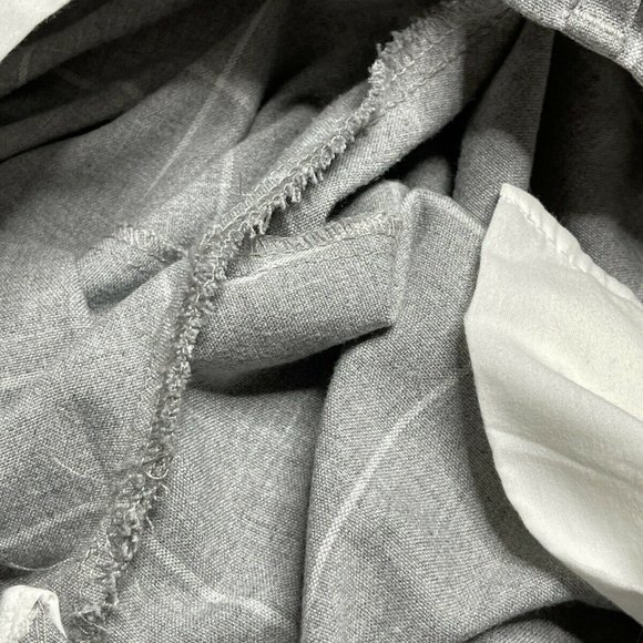 Bershka Womens Skinny Cropped Fit Gray Plaid Pants - Picture 9 of 12